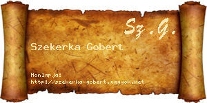 Szekerka Gobert névjegykártya